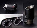 1 x Universal AKRAPOVIC Exhaust Tips Muffler Pipe Carbon Fiber and Sandblasting stainless steel (Inlet 52mm-55mm Outlet 101mm)