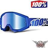 100% masque cross bleu Strata Blue Lagoon Lunettes de soleil masque Motocross Quad ATV offroad MX, SX, Enduro Offroad Cross ...