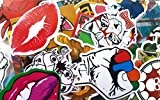 110pcs Aléatoire/Mixte Vinyle Stickers, Stillshine Etanche Autocollants pour Apple Macbook Laptop/Skateboard/Snowboard/Vélos/Meubles/Chariot, Vintage, Pop Art, Graffiti Super Cool (110)