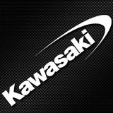 2 Stickers / Autocollants Blanc KAWASAKI Qualité Premium Haute Résistance