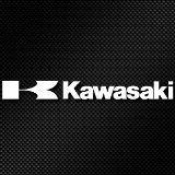 2 Stickers / Autocollants Blanc KAWASAKI Qualité Premium Haute Résistance