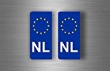 2x autocollant sticker plaque d'immatriculation voiture auto drapeau NL HOLLANDE