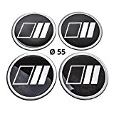 4 x silicone autocollants/Emblèmes pour capuchons Moyeu | Motif : Lines | Diamètre : 55 mm