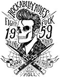 424 King Kerosin < Rockabilly Rules 1959 > AUTOCOLLANT / STICKER