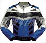 4LIMIT Sports blouson moto ADRENALIN veste en cuir bleu-noir
