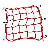 6 crochets extensible universel pour casque de moto/voiture Ensemble filet souple Rouge