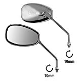A-Pro Mirrors Rearview Scooter Moto Cyclomoteur Motorbike Chrome M10