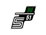 Adhésive lettrage ``S51 N`` verde