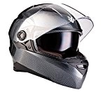ARROW AF-77 Carbon Moto-Casque Cruiser Casque Integral Fullface Urban Scooter Helmet Moto Sport, ECE certifiés, compris le pare-soleil, compris le ...