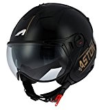 Astone Helmets MINISPORTG-BGOXXL Casque Moto Minijet Sport Cooper, Noir/Dore, Taille 2XL