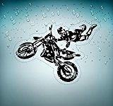Autocollant sticker biker motard voiture moto motocross cross macbook r2