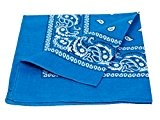 bandana, en cotton, paisley , bleue fonce 100% Cotton 100