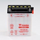 Batterie 12V 12AH YB12A-B, Conventionnelle Yuasa DIN 51215 pour Aprilia Leonardo 125 TB | Honda CB 450 S PC17 | ...