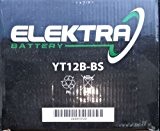 Batterie ELEKTRA YT12B-BS pour YAMAHA FZS 600 Fazer RJ02) (1997-2003 12 V 10 Ah avec Acide