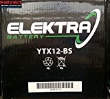 Batterie Elektra ytx12-bs pour Kawasaki ZX7R NINJA (ZX750P1/P2/P3/P4/P5/P6) 750 1996 - 2003 12 V 10 Ah avec acide