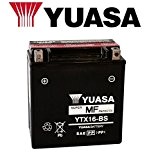 Batterie Yuasa YTX16-BS pour piaggio mP3 ie Lt/Sport 400 2008 - 2011 12 V 14 Ah avec acide