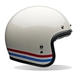 Bell Stripes Adult Custom 500 Street Motorcycle Helmet - Pearl White / Small by Bell