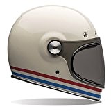 Bell Stripes Bullitt Cruiser Motorcycle Helmet - Pearl White / X-Large by Bell