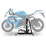 Bequille d'atelier Moto Centrale ConStands Power Suzuki GSX-R 1000 09-15, adapteur+roulettes incl.