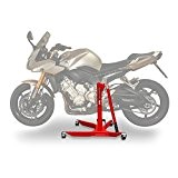 Bequille d'atelier Moto Centrale ConStands Power Yamaha FZ1/ Fazer 06-15, adapteur+roulettes incl. rouge mat