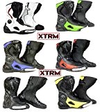 bottes de moto scooter XTRM 705 course tourisme armure de sport urbain bottes toutes couleurs (EU 40 (UK 6), blanc)