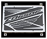 cache radiateur / grille de radiateur inox poli Honda CB650F 2014>2017 design "Wing" + grillage anti gravillon alu