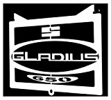 cache radiateur / grille de radiateur inox poli Suzuki 650 SVS Gladius 2009>2015 design « Logo »
