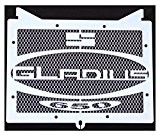 cache radiateur / grille de radiateur inox poli Suzuki 650 SVS Gladius 2009>2015 design « Logo » + grillage anti gravillon alu