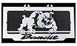 cache radiateur / grille de radiateur Suzuki GSF 600 Bandit 95>04 et 650 Bandit 05>06 design "Bulldog" + grillage alu