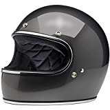 Casque Gringo Biltwell Charcoal Metallic intégral Helmet Vintage Rétro Années 70 Custom Chopper Bobber 2XL gris