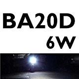 CICMOD Moto BA20D Hi/Lo LED Lampe 6500K-Xenon-Blanc Phare avant 6W 800LM