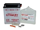 Citomerx YB12A-B Batterie avec acide DIN 51215 12 V 12 Ah Pour scooter/moto Honda, VFR 750, XRV, XL600, GB500, PC15, PD06
