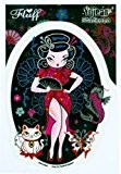 Claudette Barjoud and Fluff Geisha PINUP Girl Super Sweet! Sticker autocollant DECAL - 5.5" x 4.25" - Water, UV, & ...