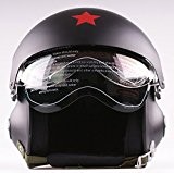 Double Visières Plat Noir mat Jet Pilot VOL de scooter Moto à visage ouvert 3/4 Casque