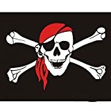 Drapeau Fanion tête de mort pirate coutures renforcées - Flag pour motos custom - Harley - Trikes ...