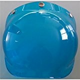 Ecran bulle 3 pressions pour casque moto jet Bleu