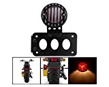 FuriAuto Vertical universel Support latéral horizontal Support plaque immatriculation Moto Tail Light