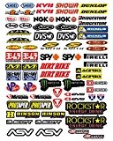 GamesMonkey Lot de 73 autocollants pour moto, motocross, scooter
