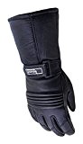 Gants de moto pour l'hiver - cuir/Thinsulate - imperméables/thermiques - homme - Noir - M
