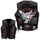 GILET CUIR BIKER LIVE TO RIDE TAILLE L