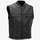 GILET CUIR NOIR BIKER Sons of anarchy:Choppers TAILLE L