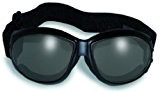 Global Vision Eliminator Motorcycle Goggles (Black Frame/Clear-Smoke Lens) by GV