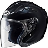 HJC Solid FG-JET 3/4 Open Face Motorcycle Helmet - Black / Large by HJC Helmets