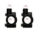 ICT Ronix Paire Support universel de serrage 10 mm moto Miroir Miroir Support Support pour 25 mm Pince de guidon Noir