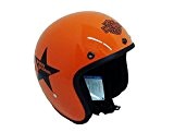 Jet casque/casque de moto Harley Davidson Petit modèle, E Certifié, Orange