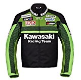 KAWASAKI officielle Racing Team Veste Textile pour moto Multicolore Multicolore XXL (EU58)