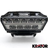 Krator® Kawasaki Ninja Zx10-r Zx10r fumée LED Queue de frein lumière objectif sombres (2011-2015)