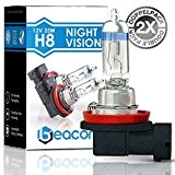 Lampe de phares Beacon H8 night vision - Visibilité claire dans le brouillard, la pluie, la neige et les routes ...
