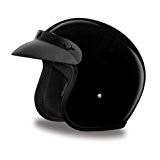 League & Co Dot 3/4 Face Casque de moto casque de moto Protection de la tête Casque jet en noir (Taille ...