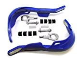 LEAGUE&CO Protège Main Plastique Pour Poignée de Moto Dirt Bike Motorcross Standard 7/8 ''(22mm)--1 1/8 " (28mm)Guidon+ Kits Fixation (Bleu)